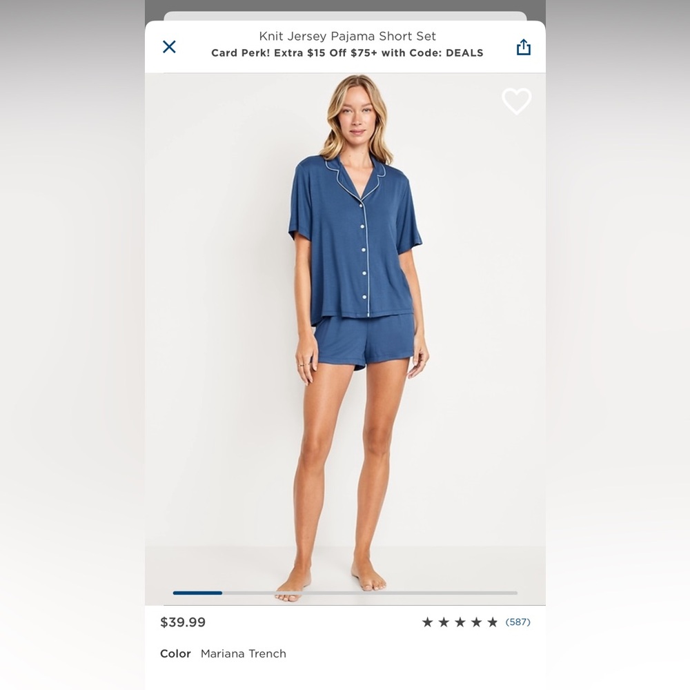 women’s old navy pajama pj short set sleepwear